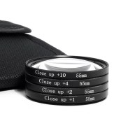 Kit de 4 filtros Close-Up (+1 +2 +4 +10) 55mm