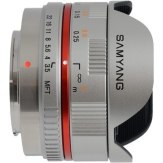 Samyang 7.5mm f/3.5 Fish-Eye CS II Lens Micro 4/3 Silver