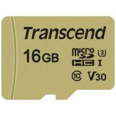 Transcend Carte mémoire microSDHC 16GB 500S