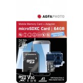 AgfaPhoto microSDXC 64GB UHS-I Professional High Speed 100MB/s