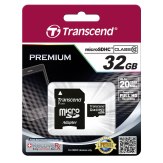 Carte mémoire Transcend MicroSDHC Card 32GB Class 10 / avec adaptateur
