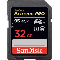 Carte mémoire SanDisk Extreme Pro SDHC 32GB V30 U3 SDS 95Mb/s pour Fujifilm FinePix S8100fd
