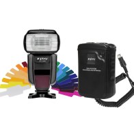Kit Flash TTL Gloxy + Batería externa para Nikon Coolpix P5000