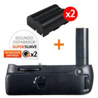 Kit de Empuñadura Gloxy GX-D80 + 2 Baterías EN-EL3E para Nikon D90