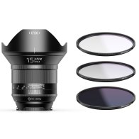 Irix 15mm f/2.4 Blackstone Gran Angular Canon + Filtros Irix ND1000 CPL y UV para BlackMagic Cinema Production 4K