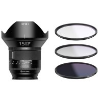 Irix 15mm f/2.4 Firefly Grand Angle Canon + Irix Filtres ND1000, CPL et UV 95mm pour Canon EOS 1100D