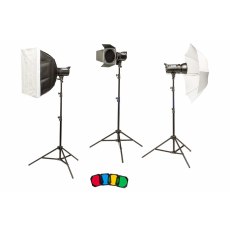kit flash de estudio vl 400 plus softbox extra para camaras reflex