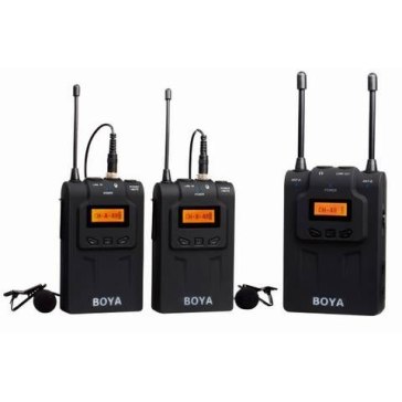 Boya BY-WM8 Dual Channel UHF Wireless Microphone System + 2.5mm Adapter for Fujifilm X20