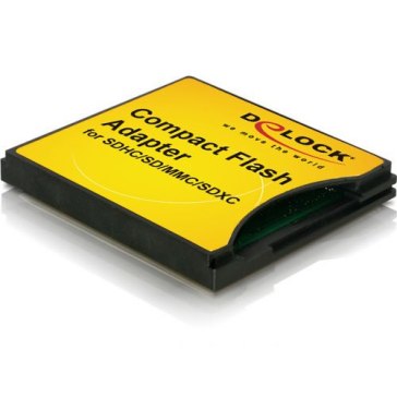 Adaptateur Compact Flash Delock pour cartes SD, SDHC, SDXC