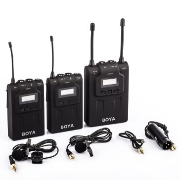 Boya BY-WM8 Duo UHF Wireless Lavalier Microphone for JVC GZ-HM400
