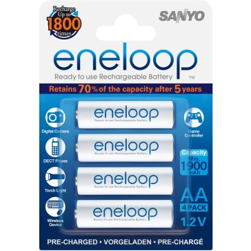 Sanyo AA Eneloop Rechargeable Batteries