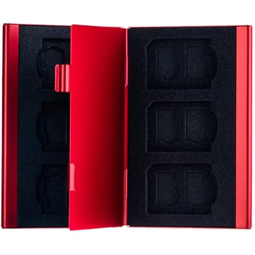 Estuche para tarjetas SD y miniSD Rojo para Samsung NX Mini