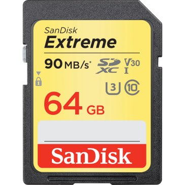 Memoria SDXC SanDisk 64GB Extreme UHS-I para JVC GZ-E10