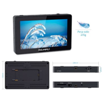 Monitor Feelworld F6 Plus para Sony Bloggie MHS-TS22