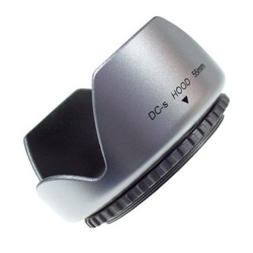 Flower Lens Hood Silver for Fujifilm FinePix S5600