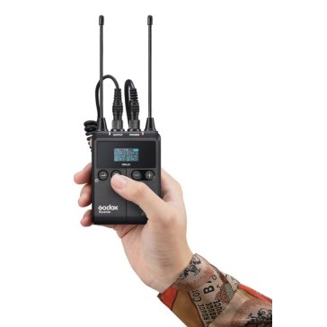 Godox WmicS1 Kit 1 Micrófono Lavalier Inalámbrico UHF para Panasonic HC-VXF990