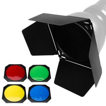Godox BD-04 Kit de viseras con nido de abejas y filtros para Sony Bloggie 3D MHS-FS3