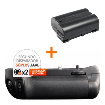 Kit de Empuñadura Gloxy GX-D15 + Batería EN-EL15 para Nikon D7100