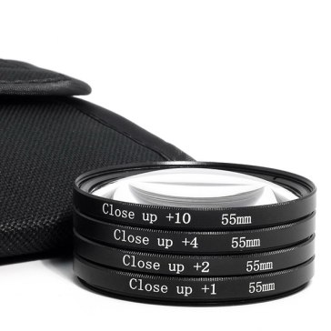 4 Close-Up Filters Kit (+1 +2 +4 +10) 55mm