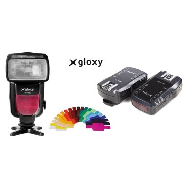 Flash Gloxy GX-F990 Nikon + Triggers Gloxy GX-625N para Nikon DL18-50