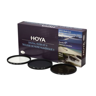 Kit de 3 filtres Hoya UV + CPL + ND8 pour JVC GZ-EX515
