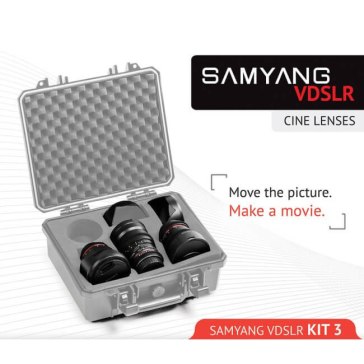 Kit Samyang Cine 8mm, 16mm, 35mm Nikon F para Fujifilm FinePix S2 Pro