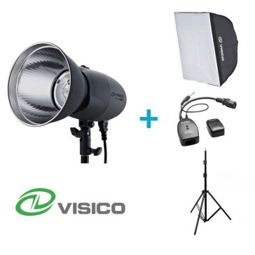 Visico Kit Flash Studio VL-400 Plus + Support + Softbox 50x70cm + Déclencheur VC-816
