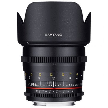 Objetivo Samyang 50mm T1.5 VDSLR Sony A para Sony Alpha A100