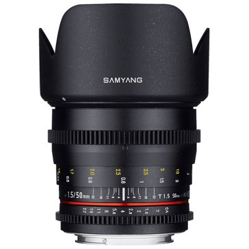 Objetivo Samyang VDSLR 50mm T1.5 Fuji X  para Fujifilm X-A10