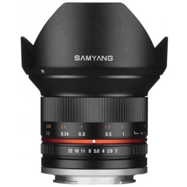 Samyang Objectif 12mm f/2.0 NCS CS Canon M Noir  pour Canon EOS M10