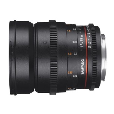 Samyang 24mm T1.5 VDSLR MKII Lens Canon for Canon EOS 1D Mark II N
