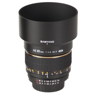 Samyang 85mm f/1.4 IF MC Aspherical Lens Nikon AE for Nikon D3