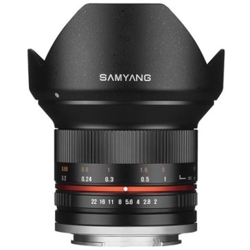 Objectif Samyang 12mm f/2.0 NCS CS Fuji X Noir pour Fujifilm X-A10