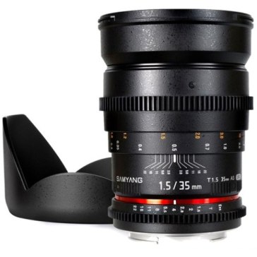 Objetivo Samyang 35mm T1.5 V-DSLR para BlackMagic Studio Camera 4K Plus G2