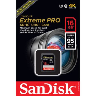 SanDisk 16GB Extreme Pro SDHC Memory Card for BlackMagic Cinema Pocket