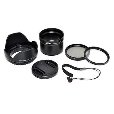 JJC 6 in 1 Kit Adapter + 2 Filters + Lens Cap + Lens Hood