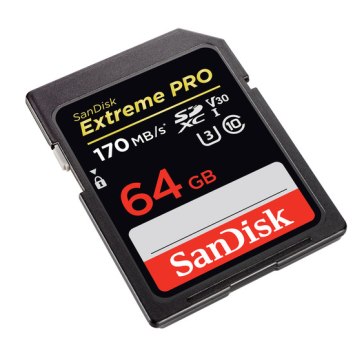 SanDisk Extreme Pro Carte mémoire SDXC 64GB pour Canon Ixus 135