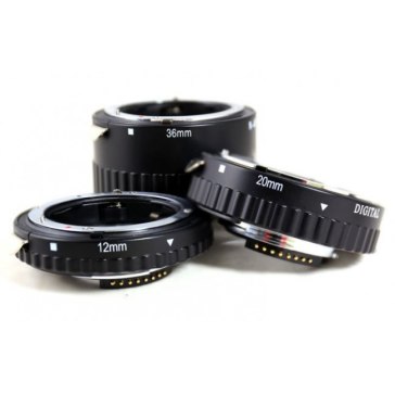 Kit tubos de extensión Canon 12mm, 20mm, 36mm para Canon EOS 1000D