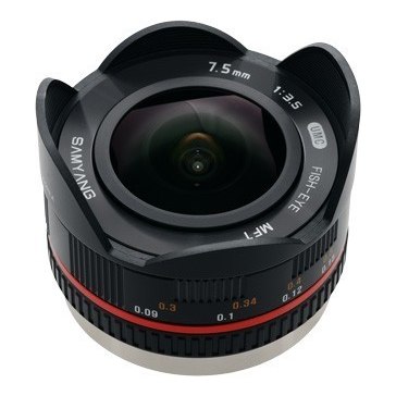 Samyang 7.5mm f/3.5 UMC Fish-eye Lens Micro 4/3 Black for Olympus PEN E-PL2