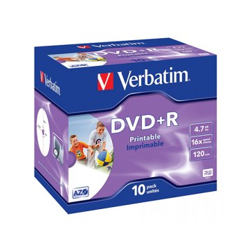 1x10 Verbatim DVD+R 4,7GB 16x Speed