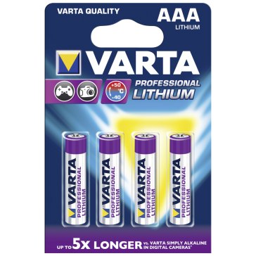 Pilas 1x4 Varta Professional Lithium Micro AAA LR 03