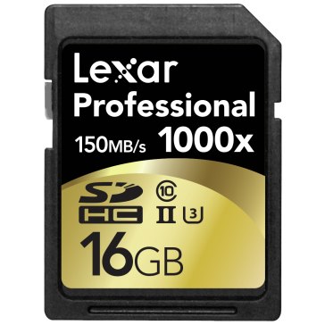 Lexar 16GB SDHC Professional 1000x Card Class 10