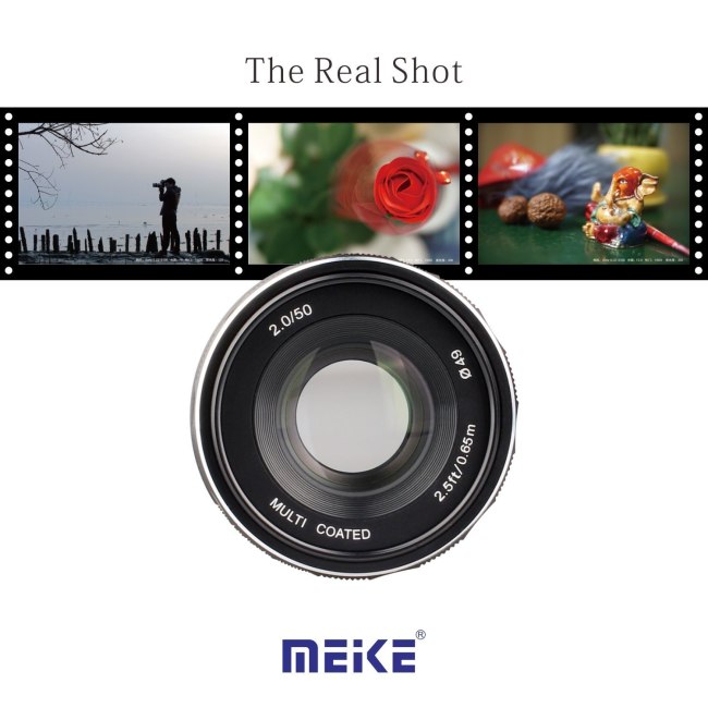 MEIKE 50 mm F2.0 Objectif fixe sans zoom APS-C pour appareil photo sans miroir M43 Olympus Pannsonic 