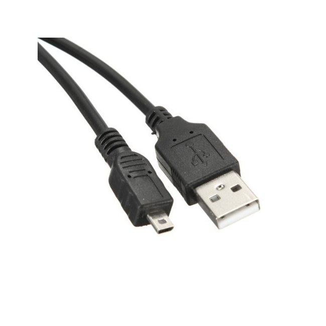 pour CANON CAMCORDER longueur 1m Câble USB A-Mini-B 5 pôles noir/black remplace Canon IFC-300PCU / Nikon UC-E3 / Pentax I-USB6 / Sony VMC-14UMB2 