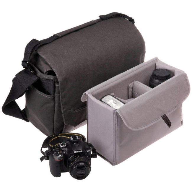  GHGHF Bolsa para cámara réflex digital, impermeable, a la moda,  funda para cámara de video, bolsa para lente de fotografía (color gris,  tamaño: 9.1 x 4.3 x 5.9 in) : Electrónica