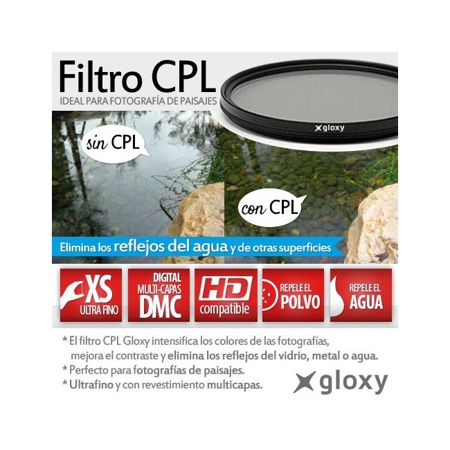Filtro Polarizador Circular CPL para Canon, Nikon, Sony, Fujifilm