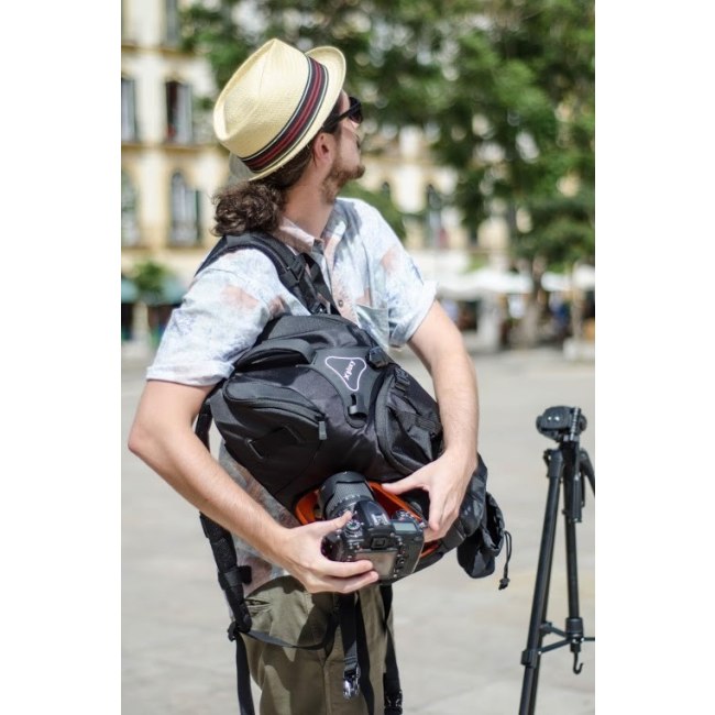 Adjustable Camouflage Rucksack w/ Raincover for Olympus E-PL8 Camera 
