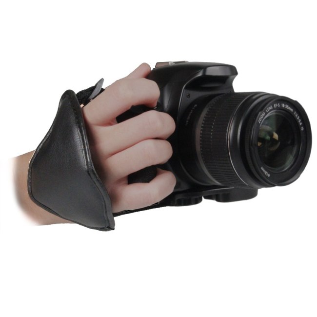 Correa de muñeca mano Strap negro mano trabillas adecuado para cámara réflex digital SLR cámara 