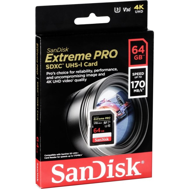 SanDisk Extreme Pro Carte mémoire SDXC 64GB pour Panasonic HC-MDH3