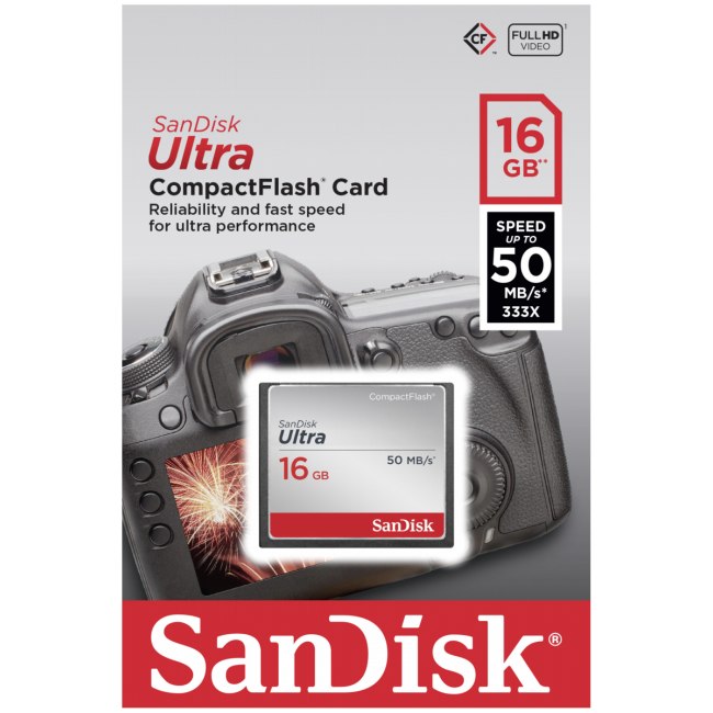Doorbraak Vechter elkaar SanDisk 16GB Compact Flash Memory Card for Nikon D70
